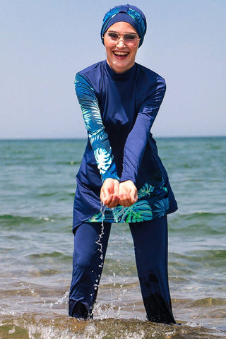 Lycra Navy Burkini Modest Swimwear M2125 - By Baano