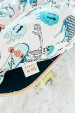 Boys Soft Sleepers Skelly Skateboard - By Baano