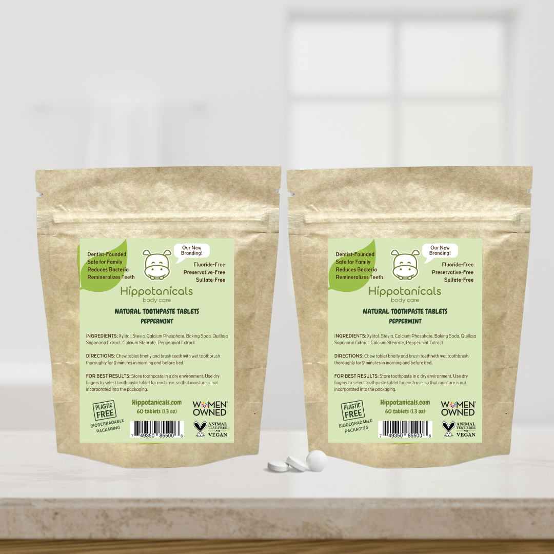 Value Pack Natural Peppermint Toothpaste Tablets Bundles - By Baano