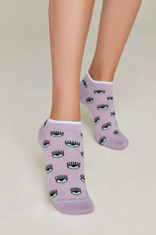 Cotton Ankle Socks Conte Classic - 438 Eyes - By Baano