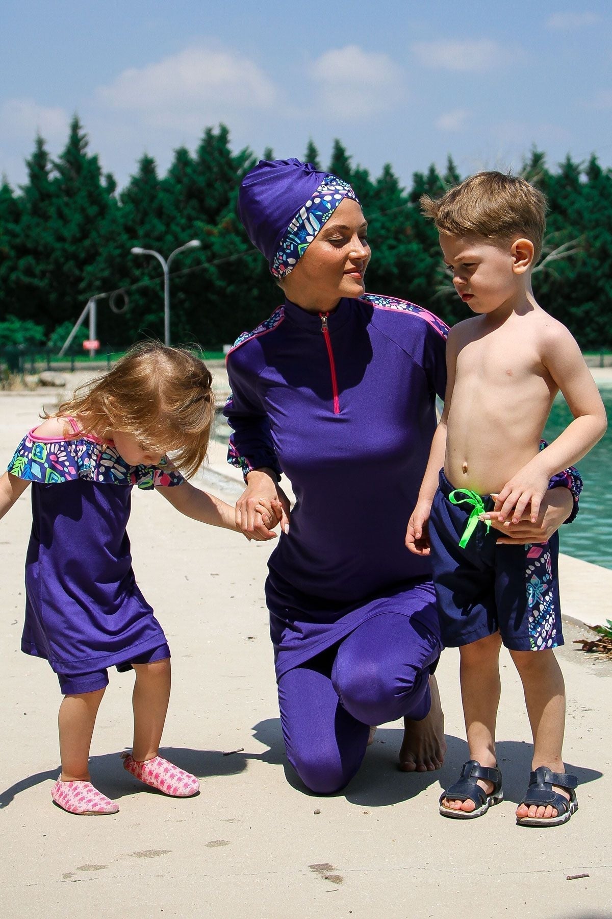 Woven Navy Boys Shorts B2202 Marina Modest