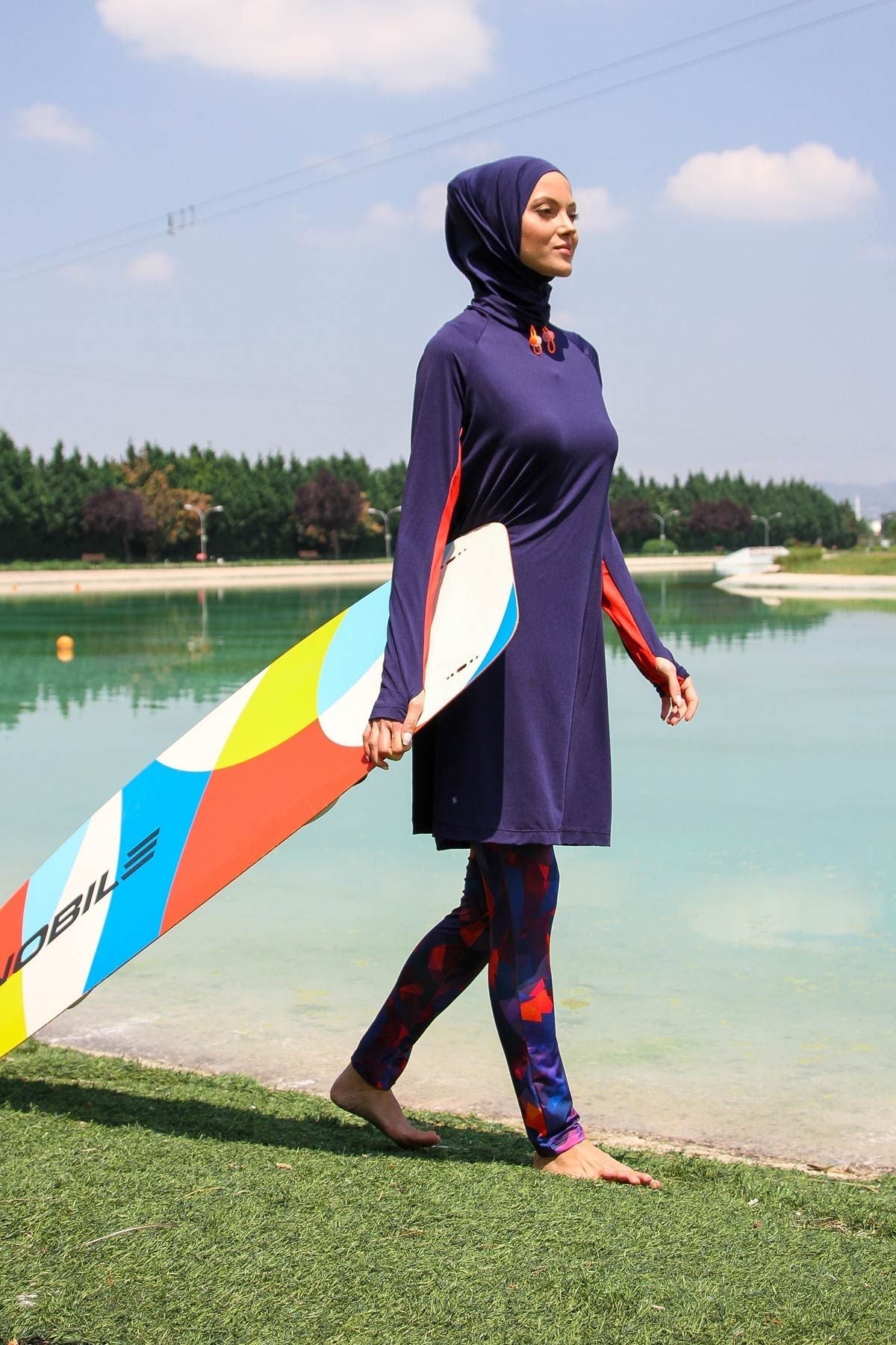 Lycra Navy Burkini Modest Swimwear M2231 - By Baano