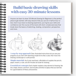 30-Minute Drawing for Beginners: Easy Step-by-Step Lessons & Techniques for Landscapes, Still Lifes, Figures, and More (Spiral Bound) Lay it Flat Publishing Group
