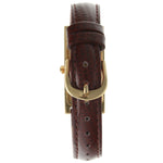 Women's 35x18mm Watch Glossy Brown Leather Strap Peugeot Watches