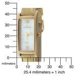 Women 35x18mm Watch Glossy Tan Leather Strap Peugeot Watches