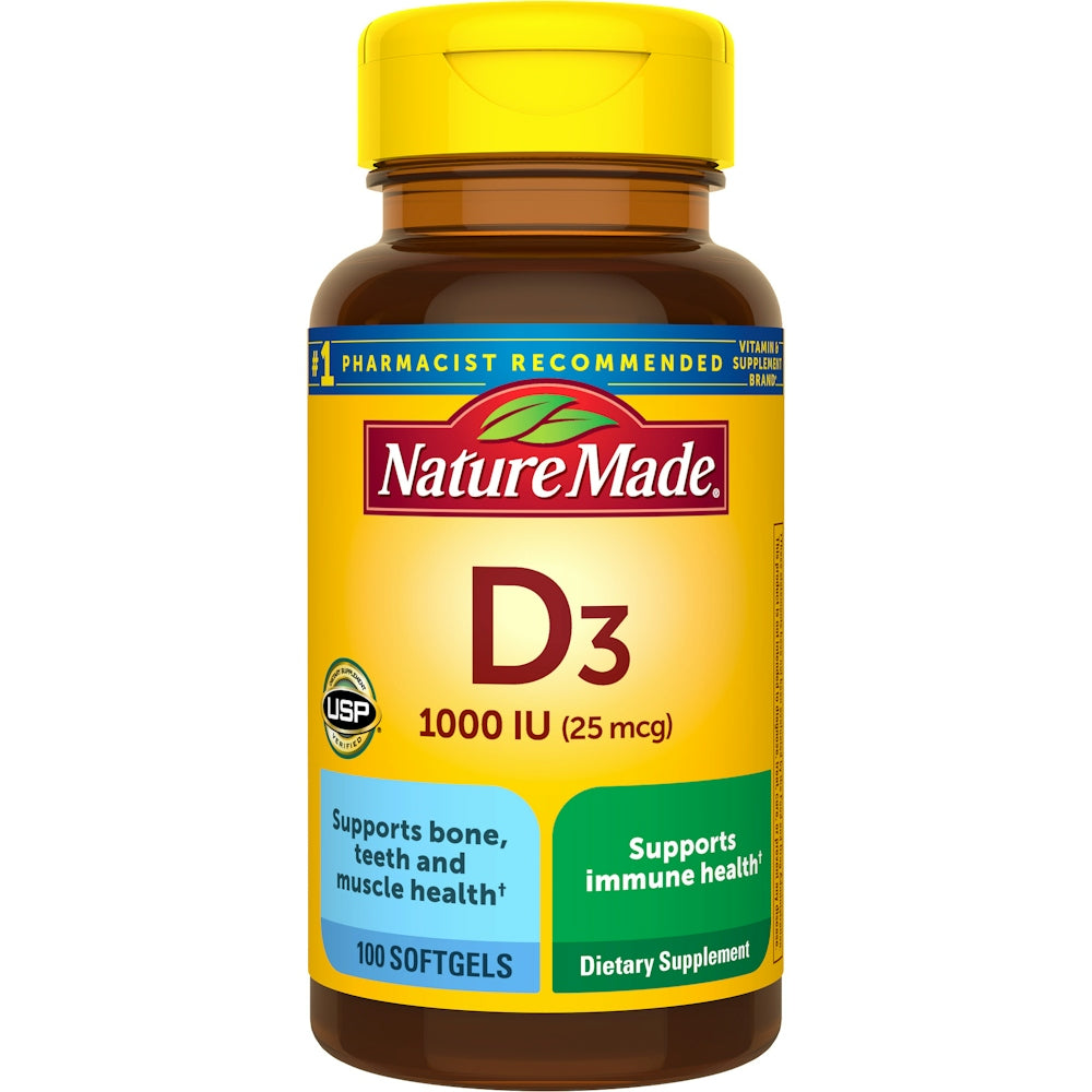 Nature Made Vitamin D3 Dietary Supplement Liquid Softgels