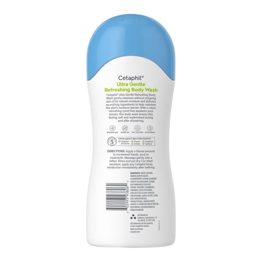Cetaphil Ultra Gentle Body Wash, Refreshing Scent - 16.9 fl oz