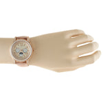 Women's 40mm Multi-Function Watch with Pink Suede Strap Peugeot Watches