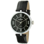 Women's 38mm Watch T-Bar Dress Black Leather Strap