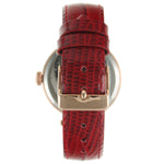 Women's 38mm Watch T-Bar Dress Red Leather Strap Peugeot Watches