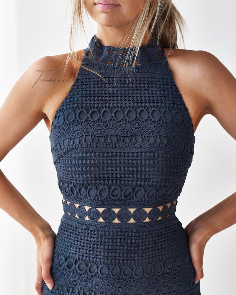 RIVERS MIDI DRESS - STEEL BLUE