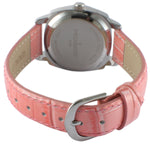 Women's 28mm Pink Watch with Crystal Bezel Leather Strap Peugeot Watches