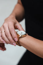 Women 38mm Watch Multi Function Suede Leather Strap Peugeot Watches