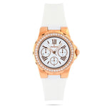 Women's Rose Gold Wrist Watch with Crystal Bezel Peugeot Watches