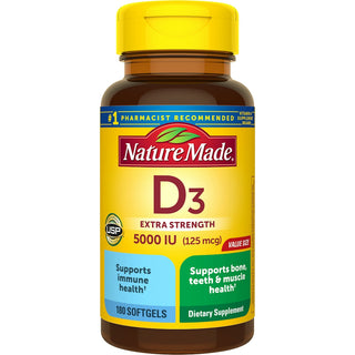 Nature Made Vitamin D3, Extra Strength, 125 Mcg, Softgels, Value Size