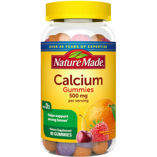 Nature Made Calcium Gummies 500 Mg Per Serving With Vitamin D3 Cherry, Orange & Strawberry