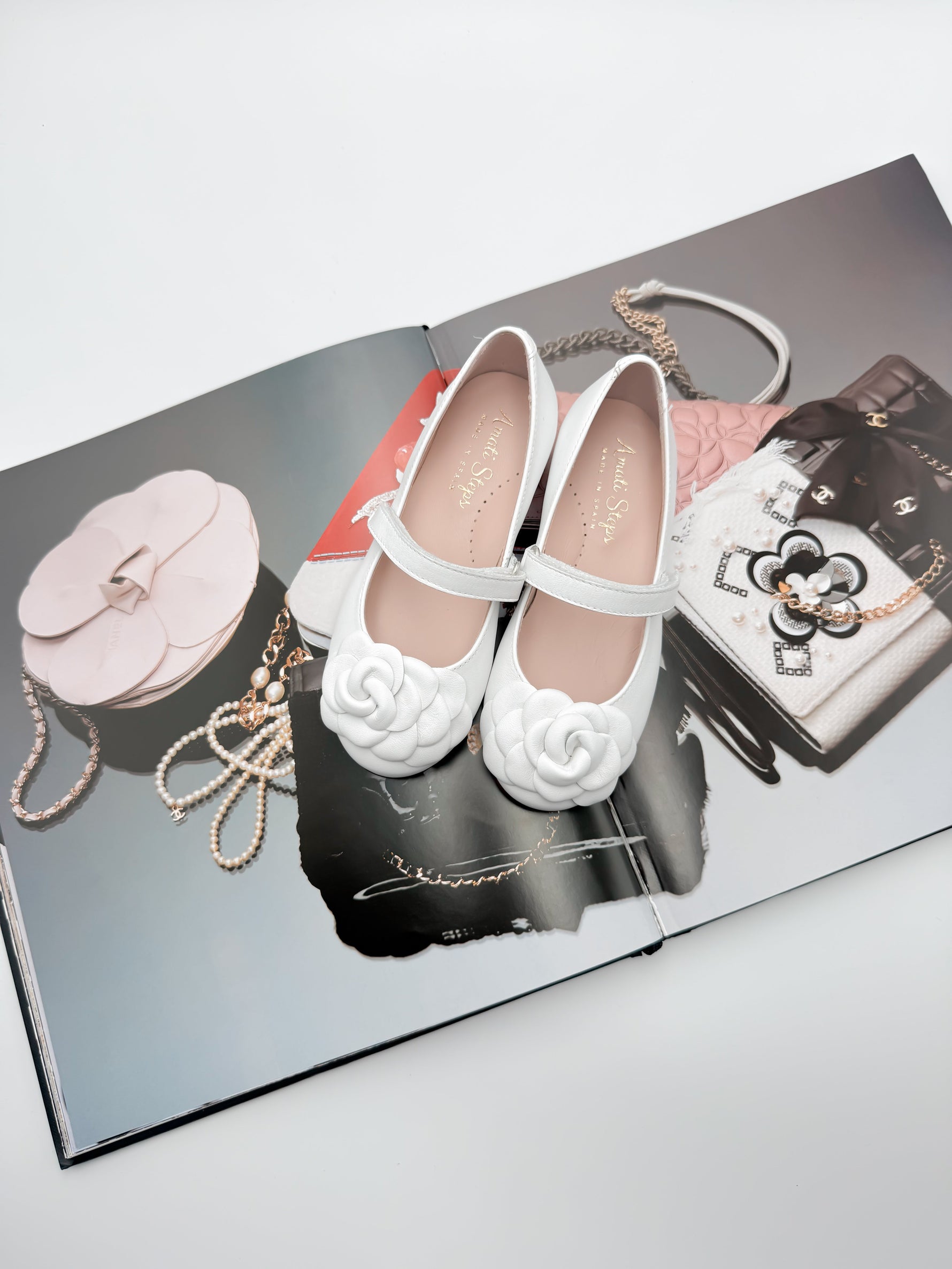 Camille- White Leather Mary Jane Shoes