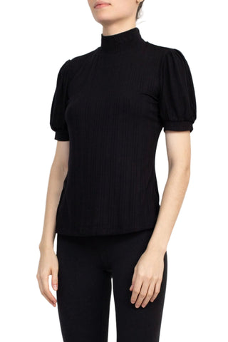 Philosophy Mock Neck Short Sleeve Top - Glamourous Grace