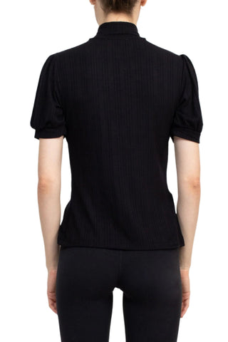 Philosophy Mock Neck Short Sleeve Top - Glamourous Grace