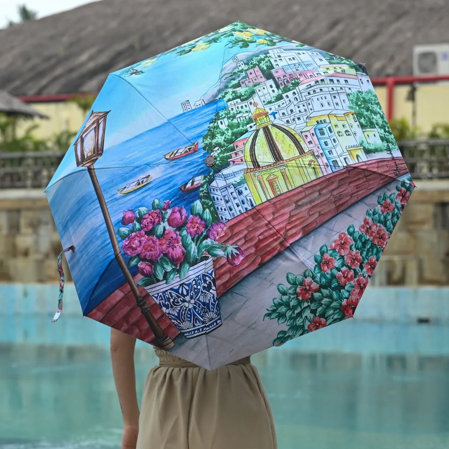 Auto Open/ Close Printed Umbrella - 3100