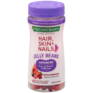Nature's Bounty Advanced, Hair, Skin & Nails, Mixed Fruit, 3,000 Mcg, 80 Jelly Beans