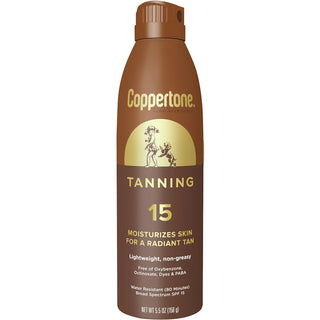 Coppertone Sunscreen Spray, Tanning, Broad Spectrum SPF 15 5.5 Oz
