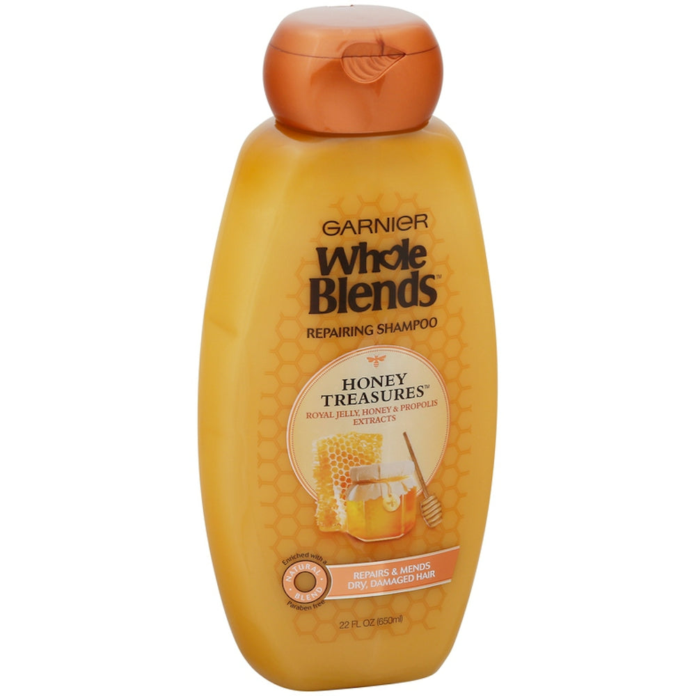 Garnier Whole Blends Honey Treasures Shampoo For Damaged Hair, 650 mL