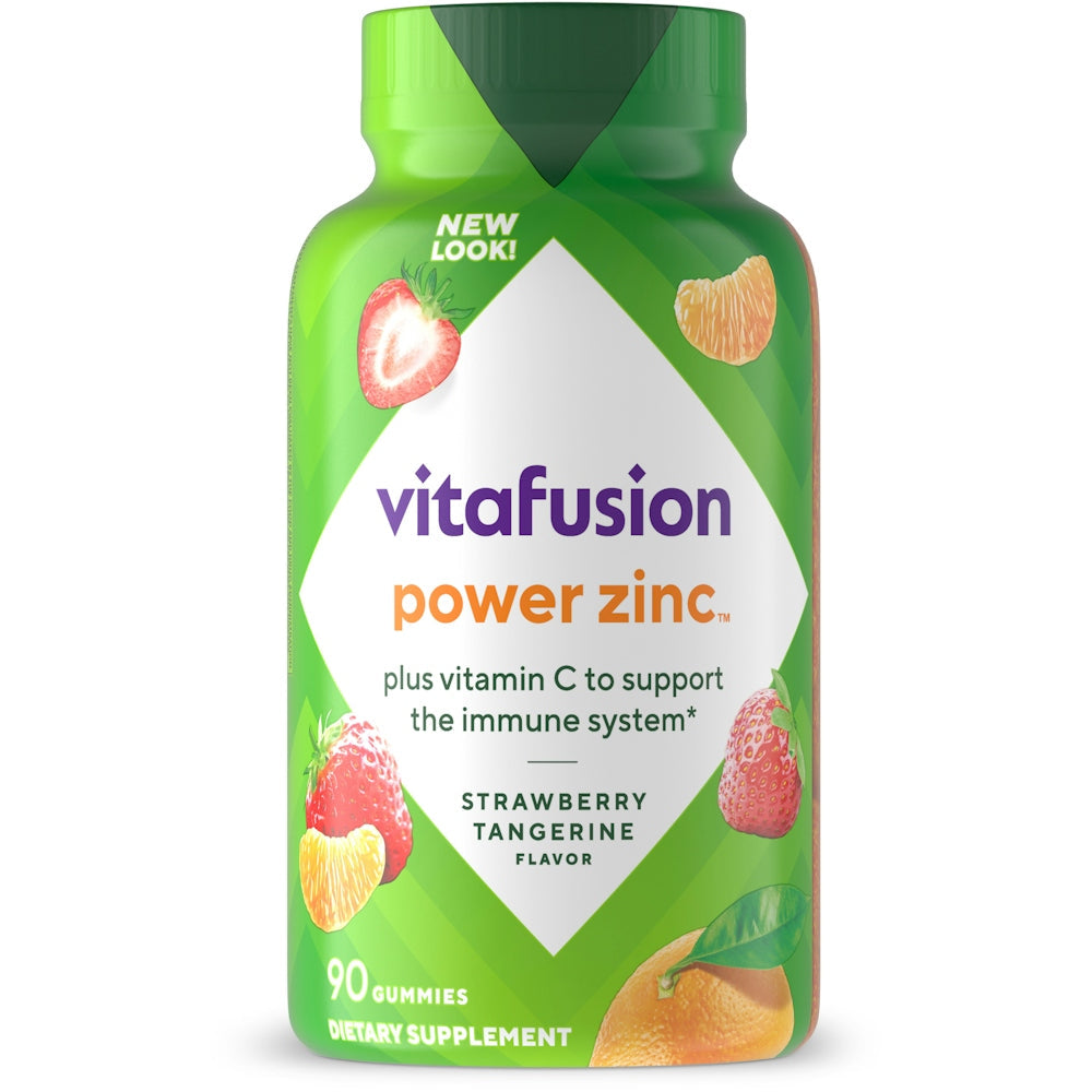 Vitafusion Gummy Vitamins, Power Zinc, Strawberry Tangerine Flavor