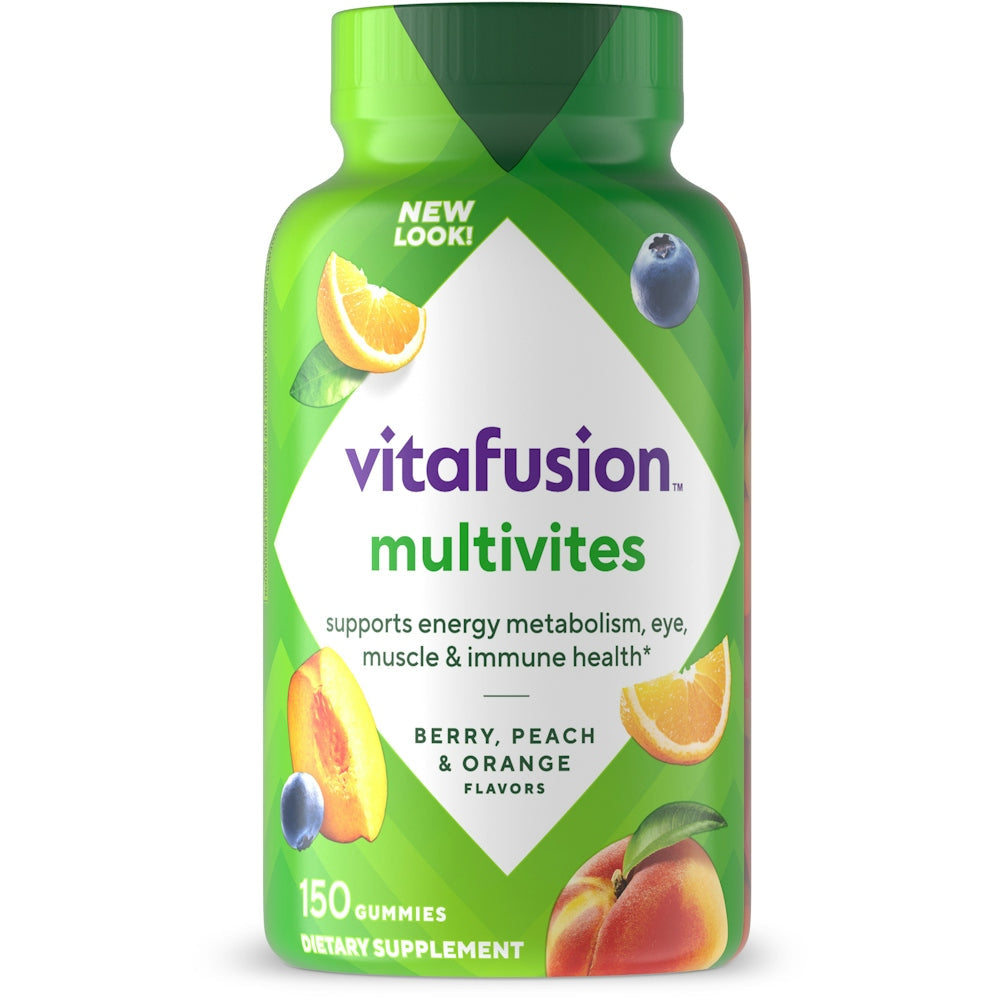 Vitafusion MultiVites Multivitamin Gummy - Natural Berry, Peach & Orange Flavors - 150 Gummies
