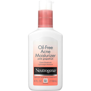 Neutrogena Oil-Free Acne Facial Moisturizer With Salicylic Acid, Pink Grapefruit, 4 Oz