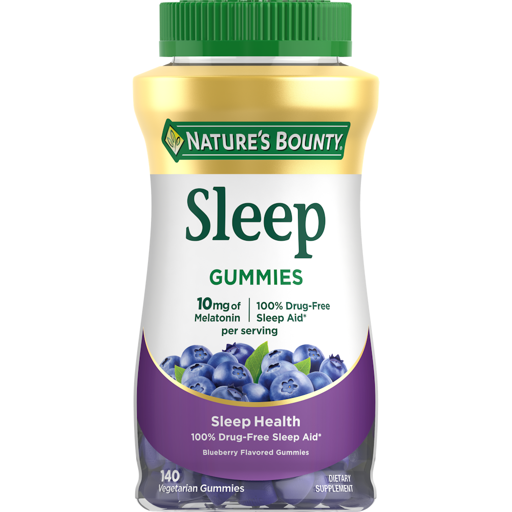 Nature's Bounty Melatonin Sleep Aid Blueberry Gummies, 10 Mg