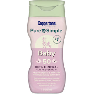 Coppertone Pure & Simple Baby Mineral Sunscreen - SPF 50 - 6 Fl Oz