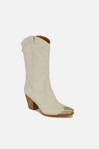 MayFair Metal-Toe Block Heel Ankle Boots - By Baano