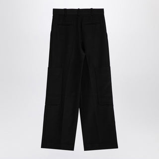 Black Caiton High-Waisted Trousers - By Baano