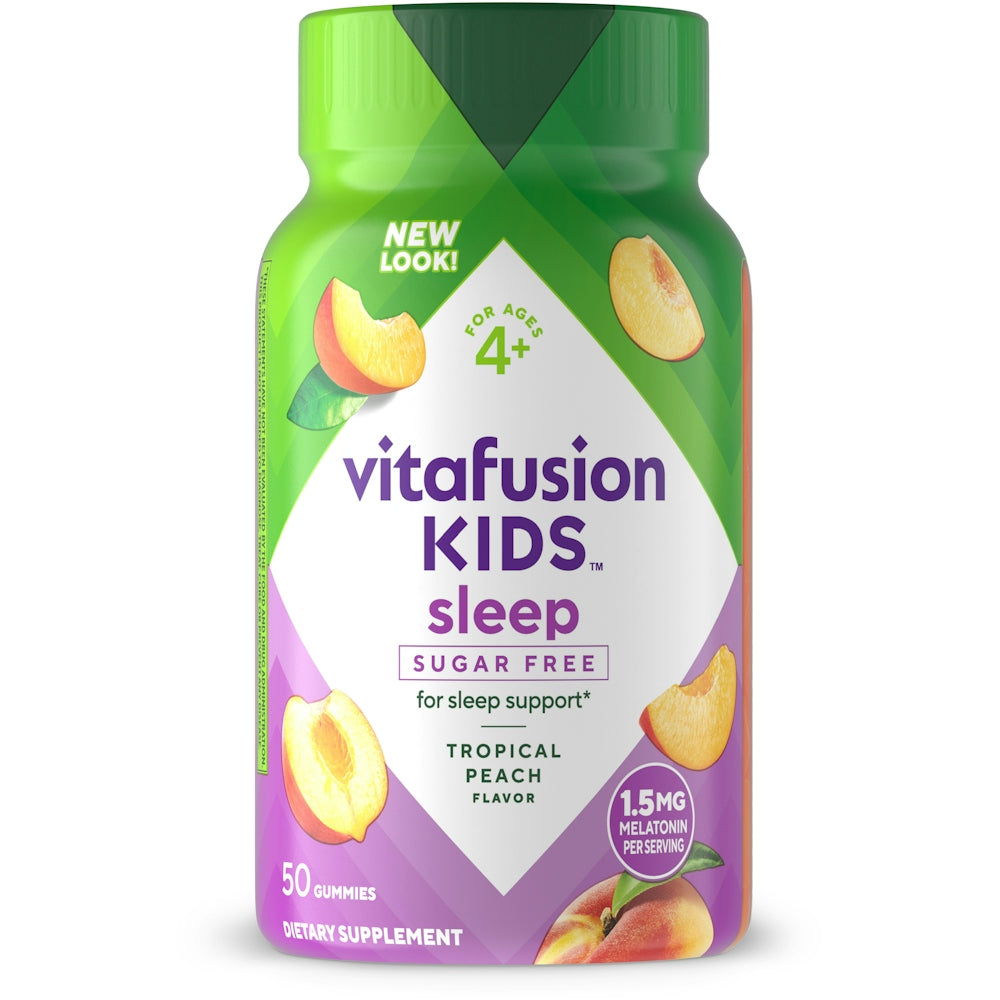 Vitafusion Kids Melatonin Gummy, Natural Tropical Peach Flavor - 50 Gummies