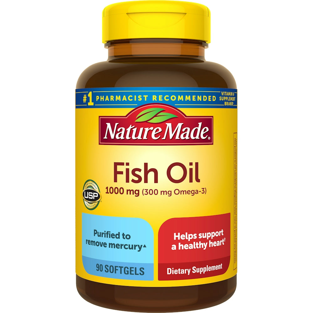 Nature Made Fish Oil Omega 3 Supplement For Heart Health 1000 Mg