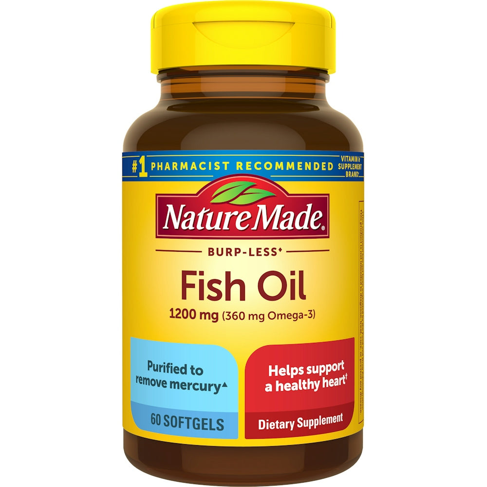 Nature Made Burp-less Fish Oil 1200 Mg Softgels