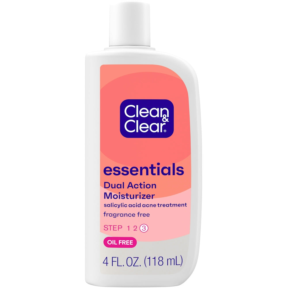 Clean & Clear Essentials Dual Action Acne Facial Moisturizer 4 Fl Oz