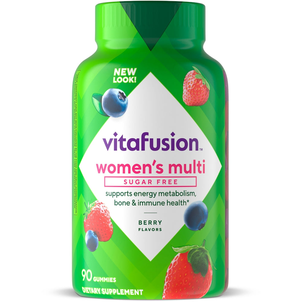 Vitafusion Women’s Sugar Free Daily Multivitamin Supplement, Adult Gummy Vitamin For Energy, Bone & Immune Support