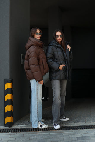 Dark Chocolate Insulated Bio-Down Jacket