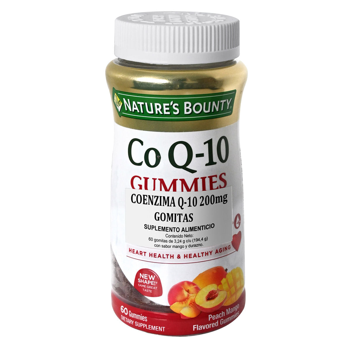 Nature's Bounty Co Q-10 Gummies, Peach Mango, 100 Mg, 60 Gummies