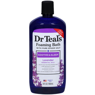 Dr Teal's Soothe & Sleep Lavender Foaming Bath With Pure Epsom Salt 34 Fl Oz