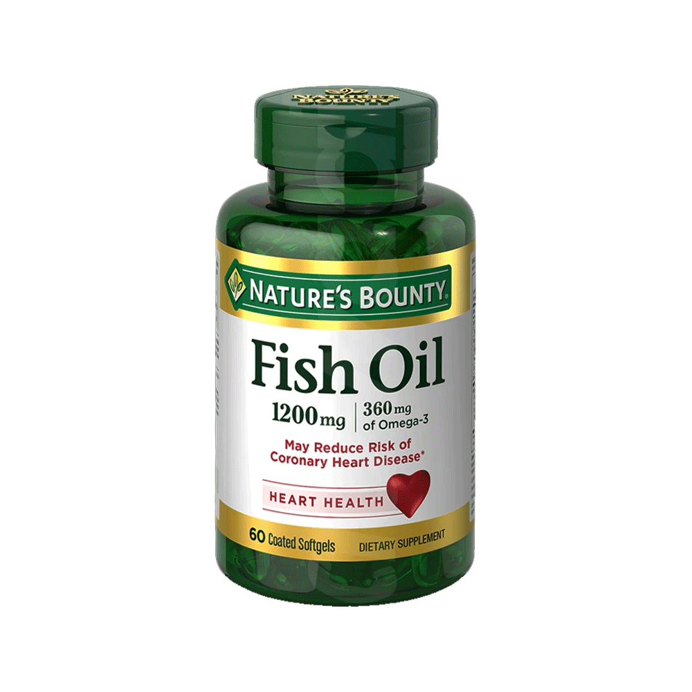 Nature's Bounty Odorless Fish Oil 1200 Mg - 60 Coated Softgels