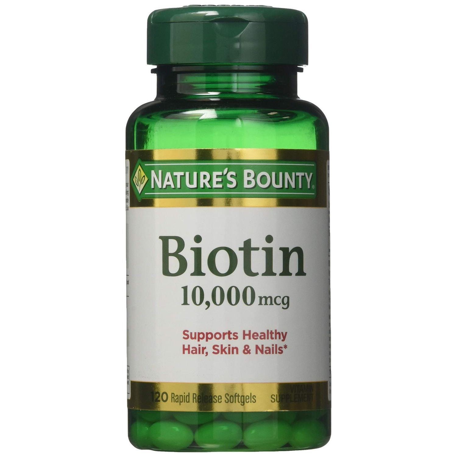 Nature's Bounty Biotin, 10,000 Mcg, 120 Rapid Release Softgels