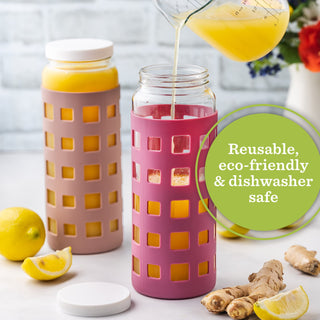 Geometric Cube Silicone Protective Bottle Sleeves Set, for 32oz Bottles