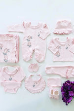 Heather Floral Newborn Coming Home Set (10 Pcs) - By Baano