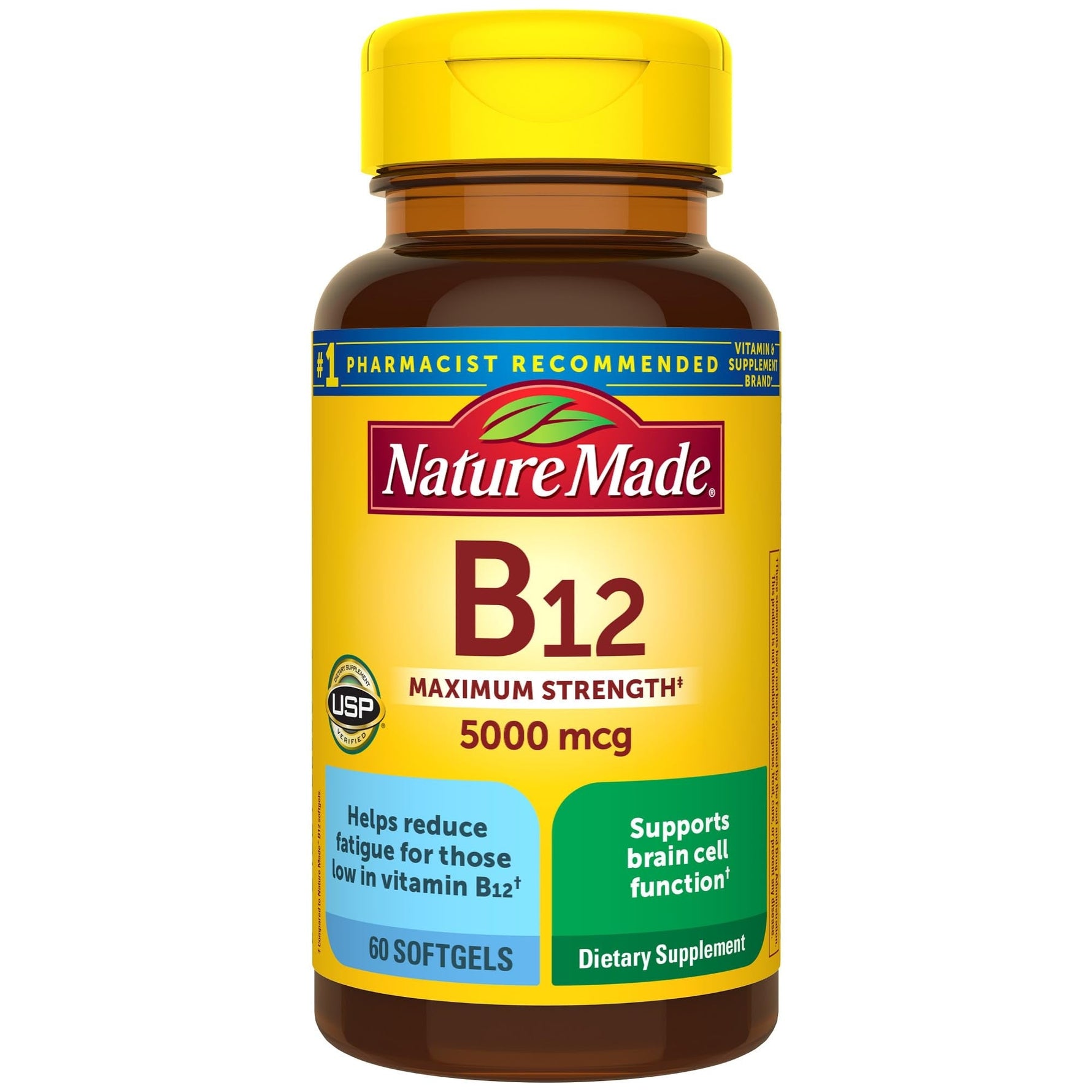 Nature Made Maximum Strength Vitamin B12 5000 Mcg Softgels - 60ct