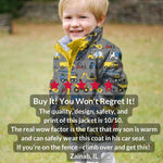Car Seat Coat | The Road Coat Transition - Construction Print
