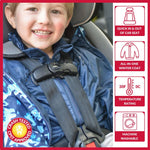 Car Seat Coat | The Road Coat Transition - Navy Raptor Print