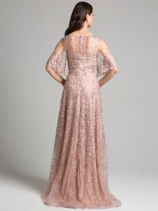 Lara 33277 - Cape Sleeve Mother's Gown - By Baano